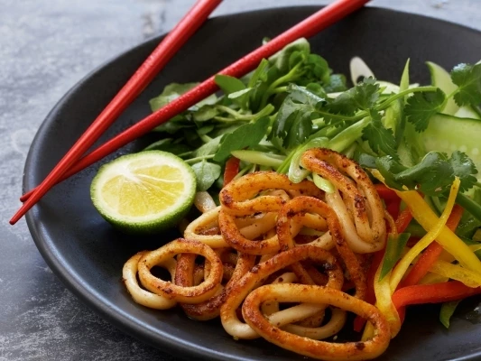 Asian calamari salad Recipe | Food Network UK