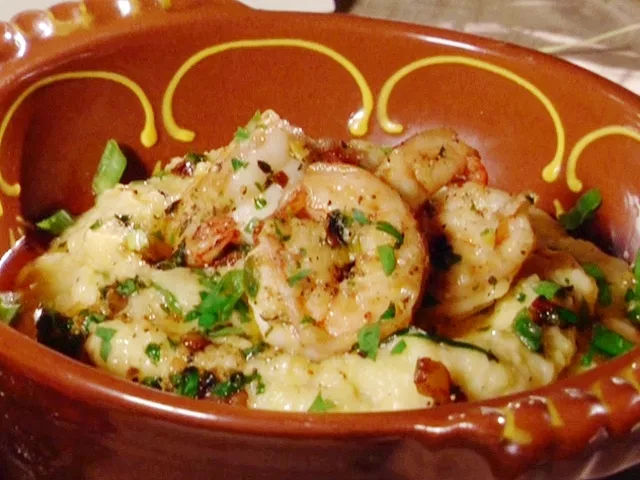 Bar Americain's Gulf Shrimp and Grits Recipe | Food Network UK