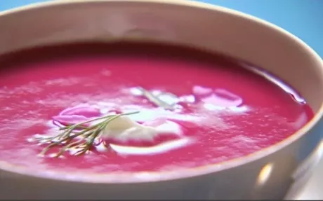 Beet and Buttermilk Soup Recipe | Food Network UK