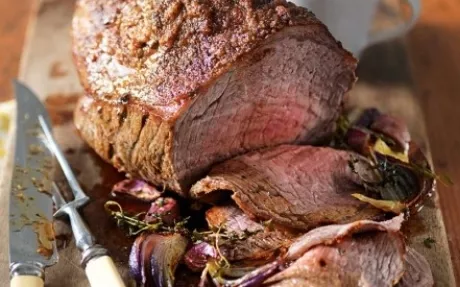 Best-Ever Roast Beef with a Mustard Crust Recipe | Food Network UK