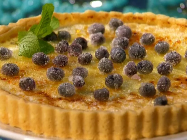 Blueberry creme brulee tart Recipe | Food Network UK
