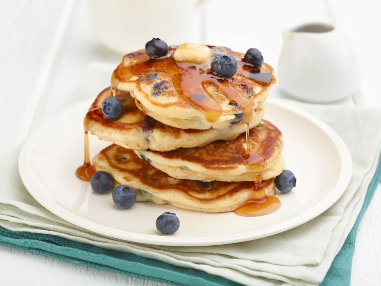 Blueberry Pancakes Recipe | Food Network UK