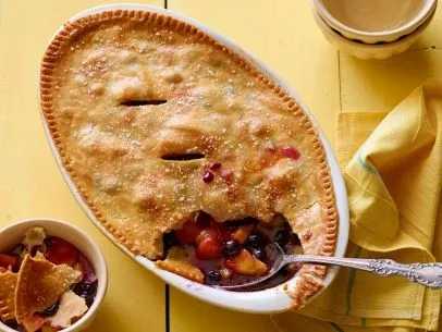 Blueberry Peach Cobbler Recipe | Food Network UK