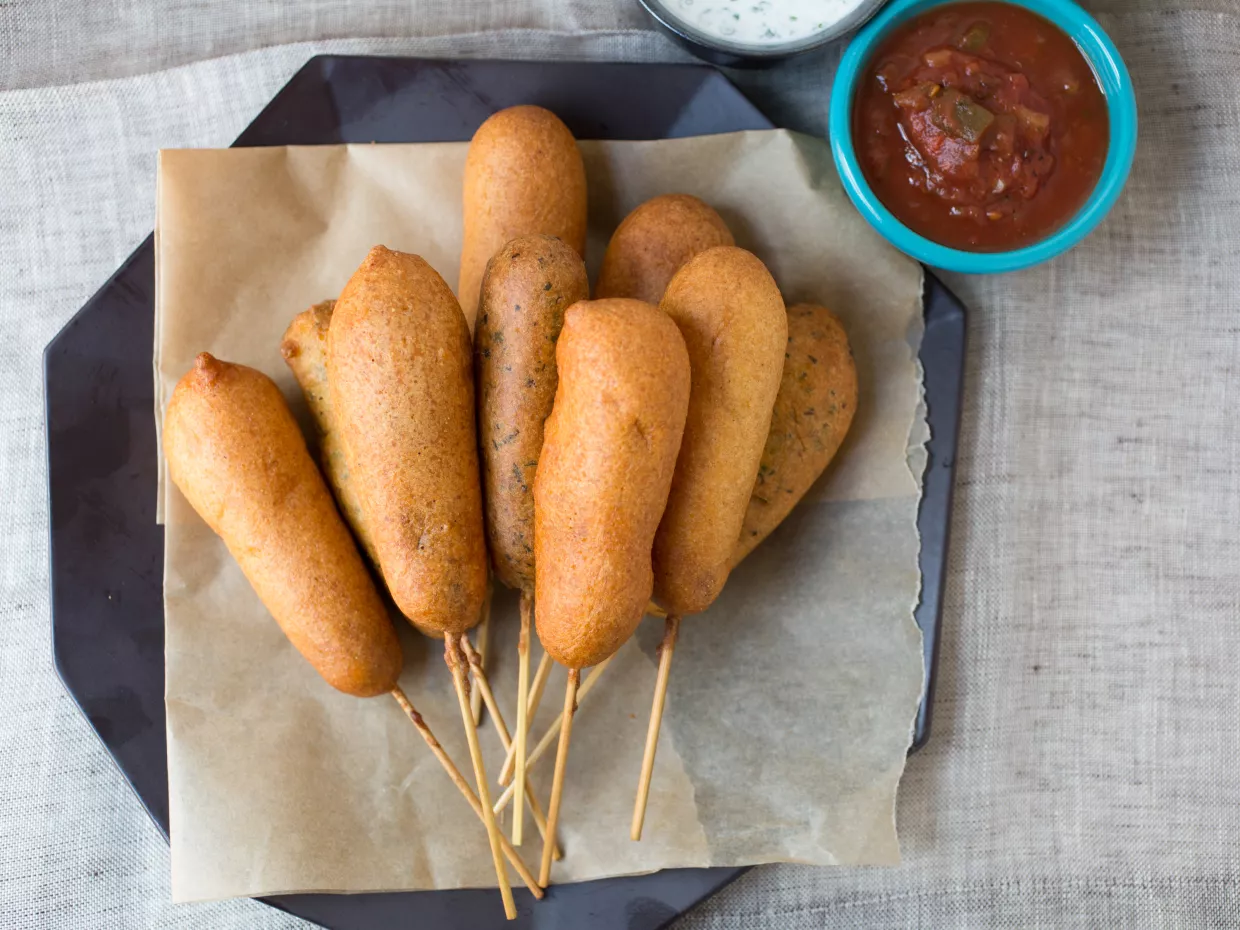 Breakfast Sausage Corn Dogs Recipe | Food Network UK