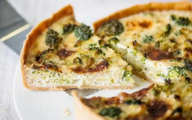 Broccoli and Stilton Quiche Recipe | Food Network UK