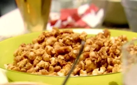 Caramel Peanut Popcorn Recipe | Food Network UK
