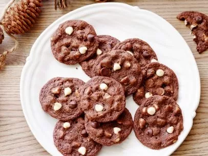 Chocolate Chocolate White Chocolate Chip Cookies Recipe | Food Network UK