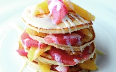 Citrus Drizzle Pancakes Recipe | Food Network UK