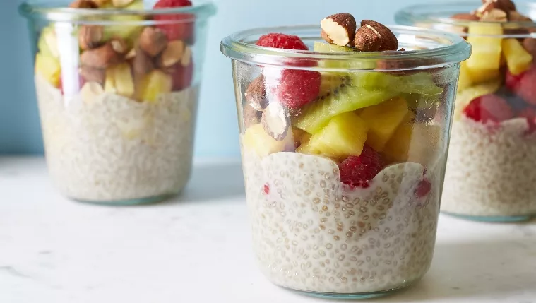 Coconut-Chia Pudding-in-a-Jar Recipe | Food Network UK