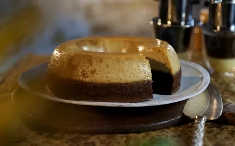 Coffee and Coconut Flan Cake Recipe | Food Network UK