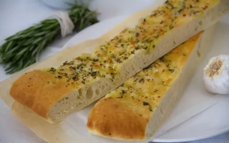 Focaccia with Garlic and Rosemary Recipe | Food Network UK