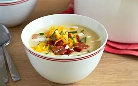 Fully Loaded Baked Potato Soup Recipe | Food Network UK