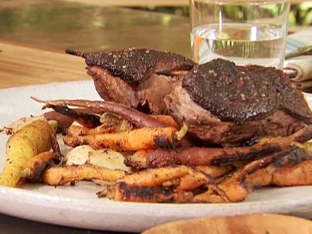 Goat Cheese, cherry, and walnut stuffed duck breast with a champagne glaze Recipe | Food Network UK