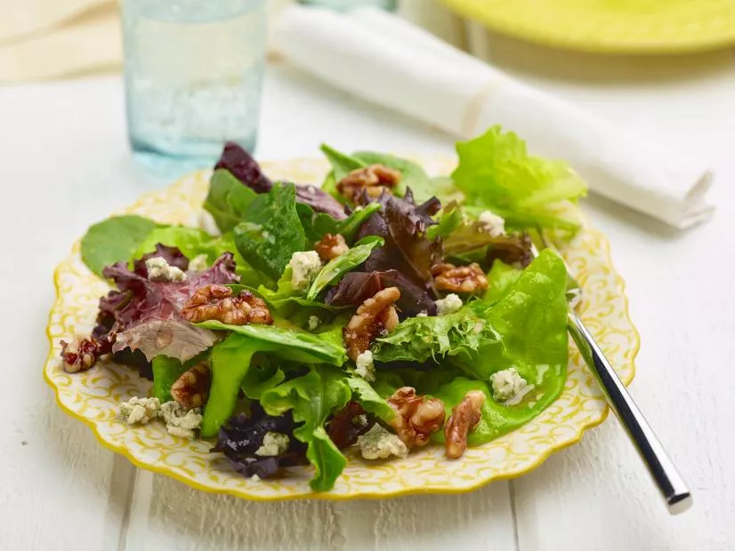 Green Salad with Brown Butter Walnut Vinaigrette Recipe | Food Network UK