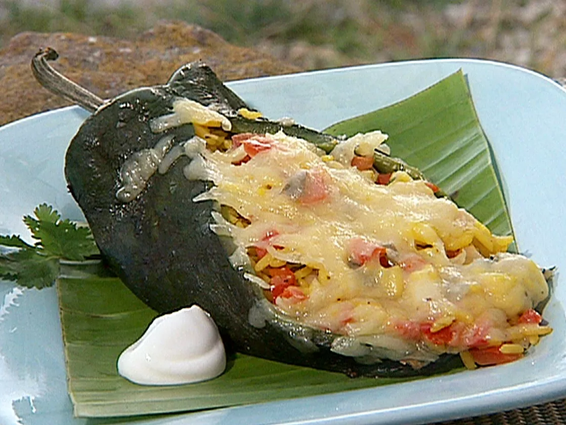 Griddled stuffed poblanos Recipe | Food Network UK