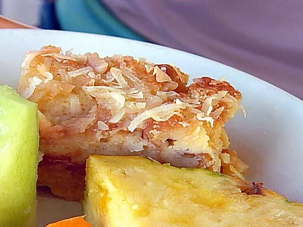 Haupia macadamia nut bread pudding Recipe | Food Network UK