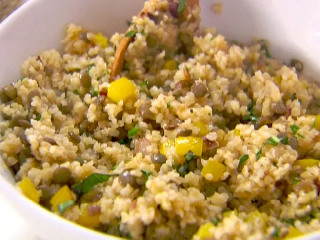 Herbed bulgur-lentil pilaf Recipe | Food Network UK