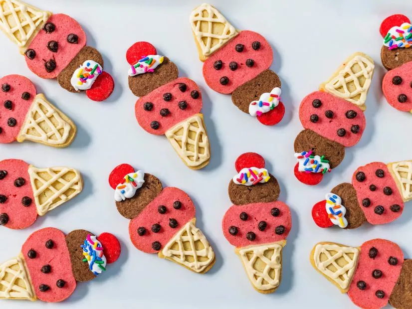Ice Cream Cone Slice-and-Bake Cookies Recipe | Food Network UK