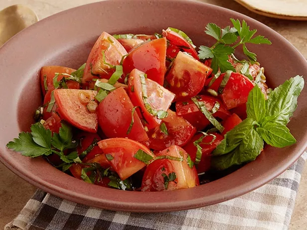 Marinated Tomato Salad with Herbs Recipe | Food Network UK