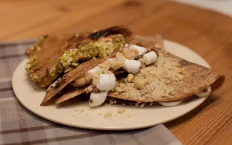 Marshmallow and Nutella Crêpes Recipe | Food Network UK