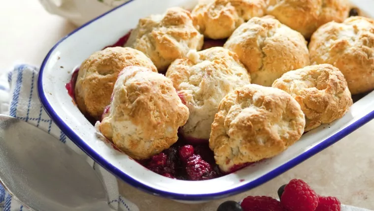 Organic Fruit Cobbler Recipe | Food Network UK