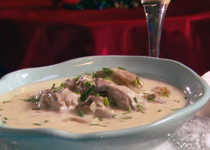 Oyster and Brie Champagne soup Recipe | Food Network UK