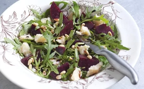 Parmigiano Reggiano, Beetroot and Pine Nut Salad Recipe | Food Network UK