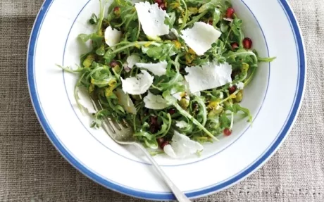 Parmigiano Reggiano, Pomegranate and Wild Rocket Salad Recipe | Food Network UK