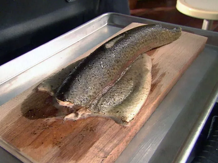 Plank grilled whole trout Recipe | Food Network UK