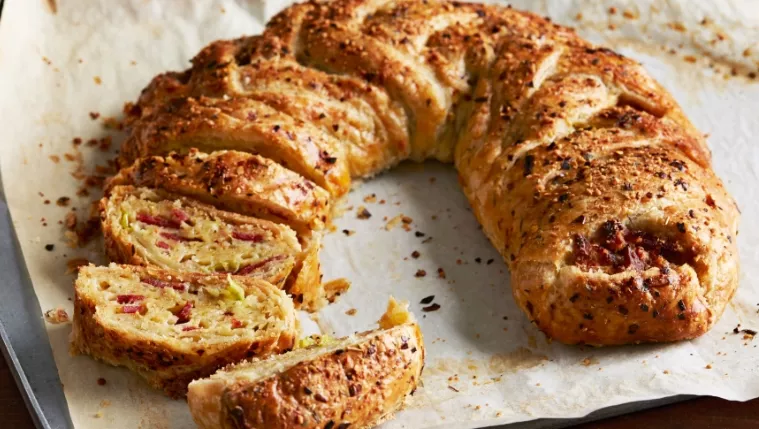 Puff Pastry Pepperoni Pizza Roll Recipe | Food Network UK