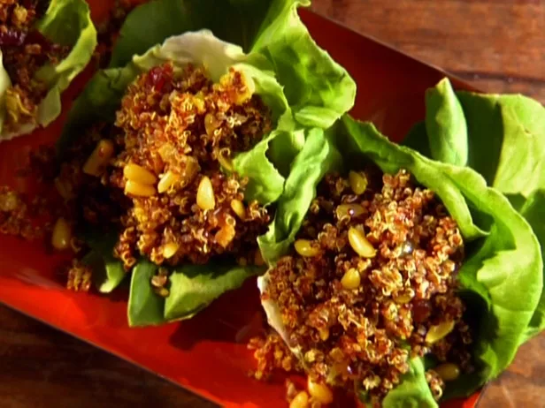 Quinoa pilaf in lettuce cups Recipe | Food Network UK