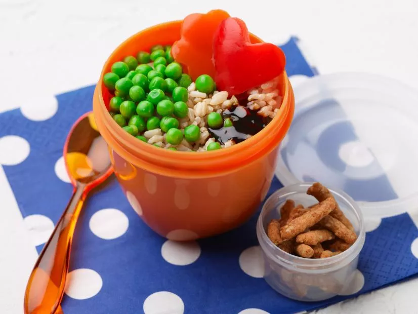 Rice Bowl with Veggie Flowers and Hoisin Recipe | Food Network UK
