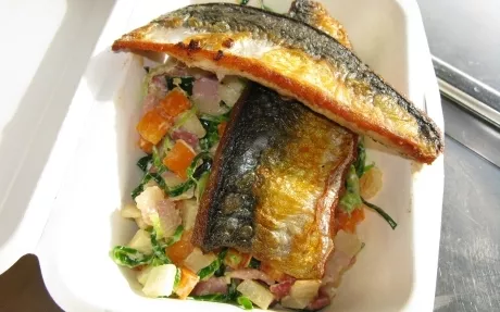 Roast Mackerel with Creamy Cabbage Recipe | Food Network UK