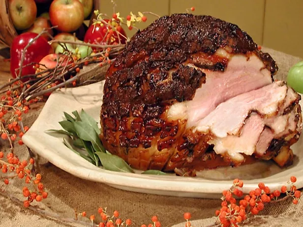 Roasted fresh ham with cider glaze Recipe | Food Network UK