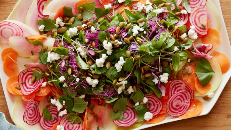 Shaved Summer Vegetable Salad Recipe | Food Network UK