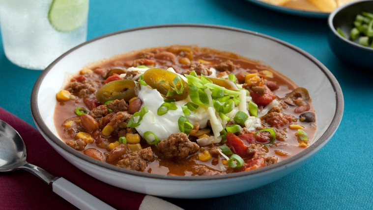 Slow Cooker Taco Soup Recipe | Food Network UK