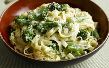 Tagliatelle with Tenderstem, Thyme and Melting Taleggio Sauce Recipe | Food Network UK