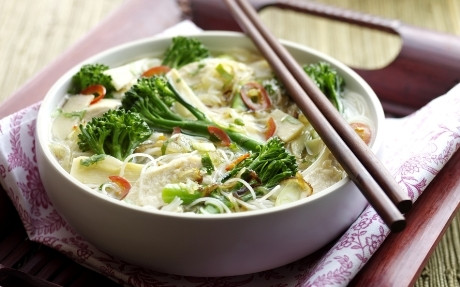 Tenderstem and Chicken Vietnamese Noodle Soup Recipe | Food Network UK