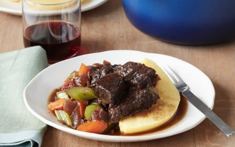 Tuscan Beef Stew with Polenta Recipe | Food Network UK