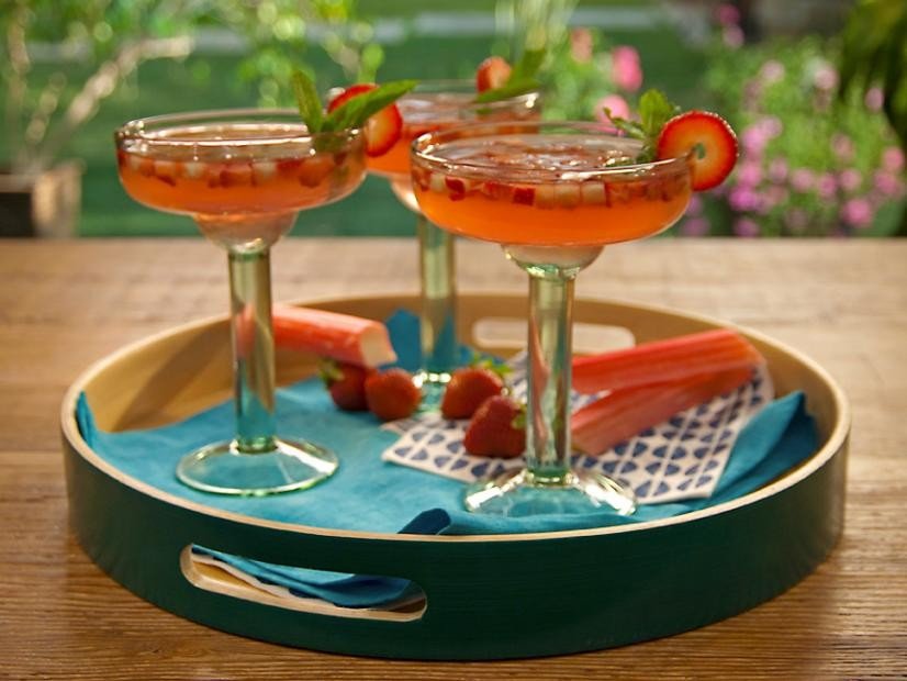 Strawberry Rhubarb Margaritas Recipe | Food Network UK