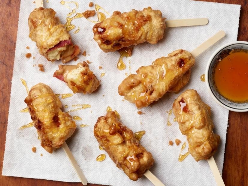 Fried Elvis Banana On A Stick Recipe | Food Network UK