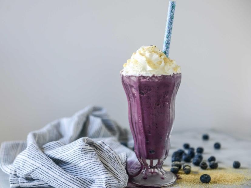 Spiked Blueberry Pie Milkshakes Recipe | Food Network UK