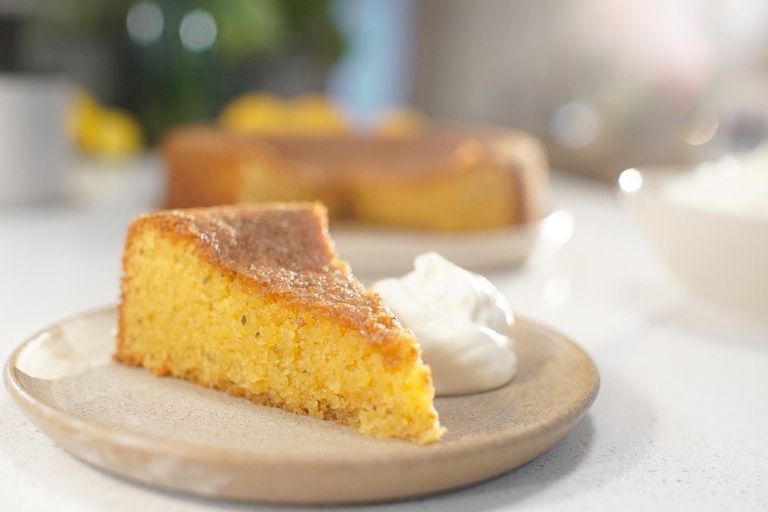 Tom Kerridge's Lemon and Rosemary Polenta Cake Recipe | Food Network UK