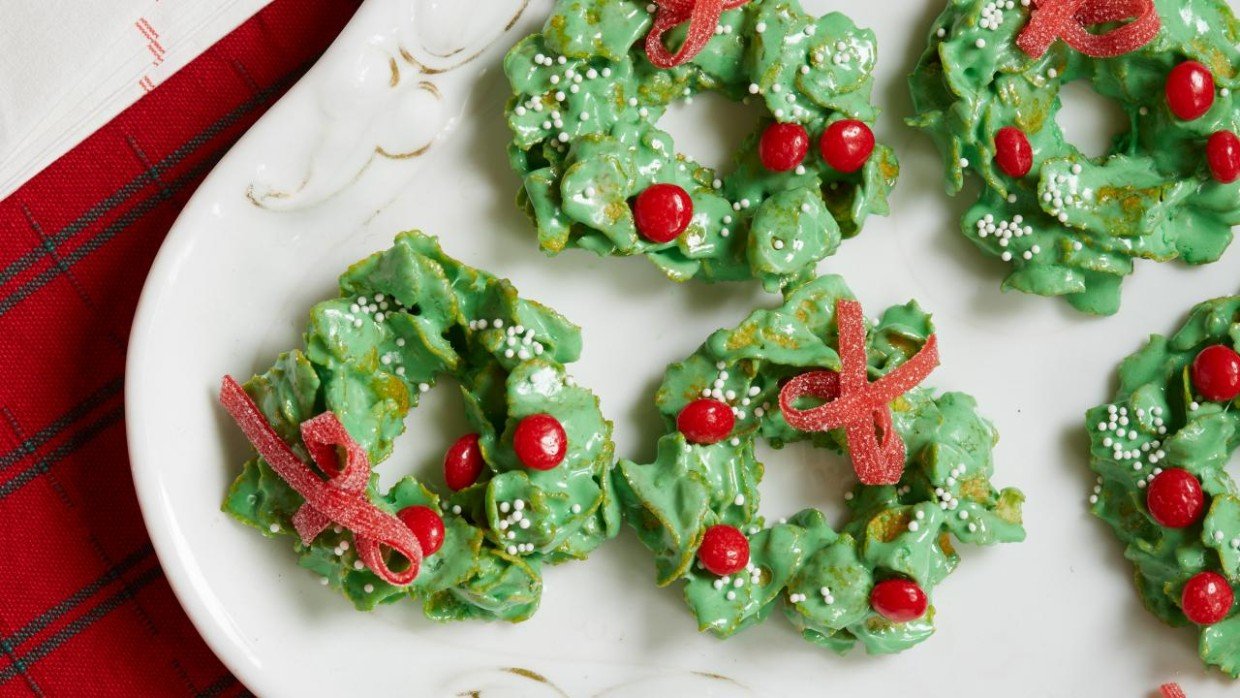 Cornflake Christmas Wreaths Recipe | Food Network UK