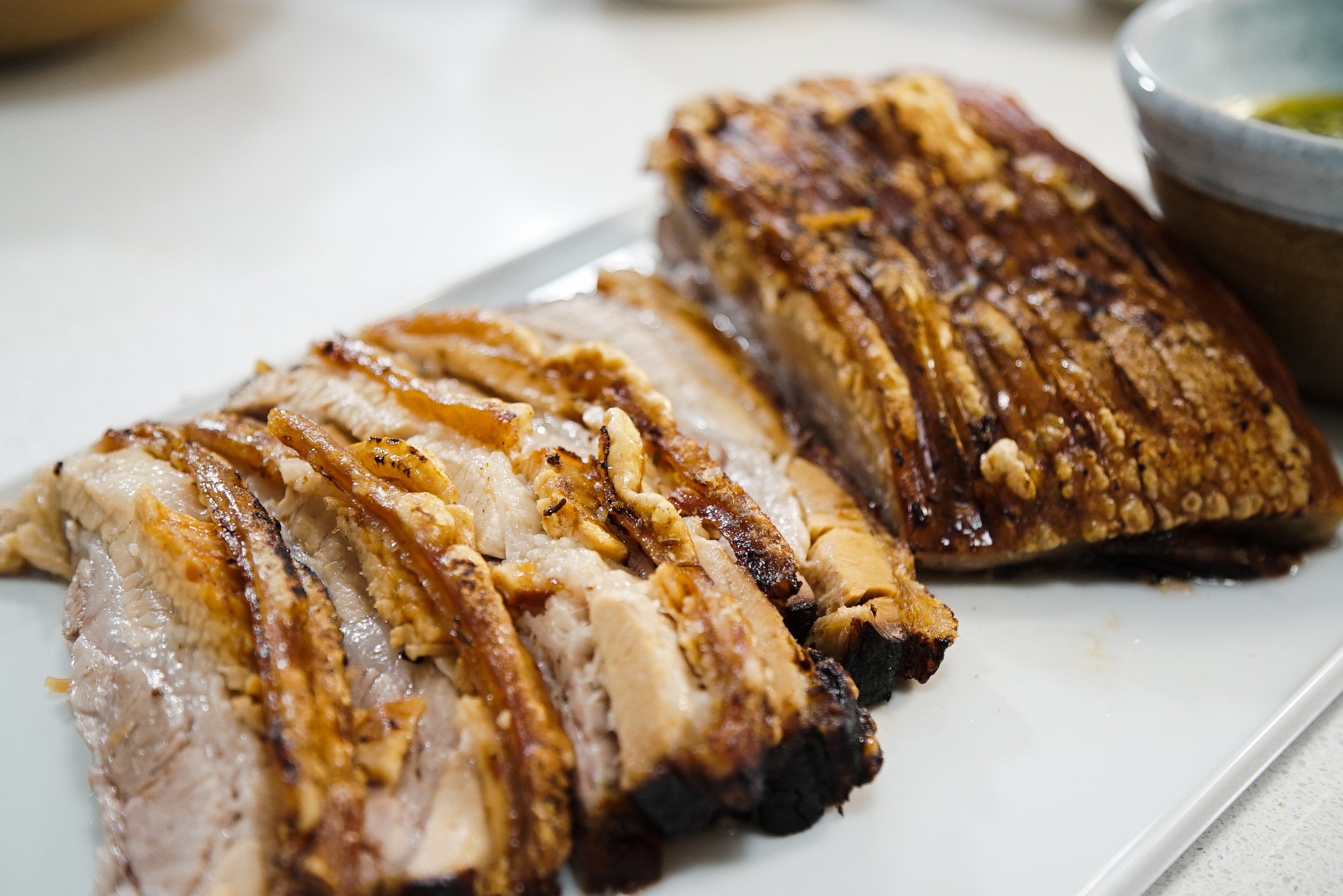 Tom Kerridge's Roast Pork Belly With Apple and Cider Sauce Recipe | Food Network UK