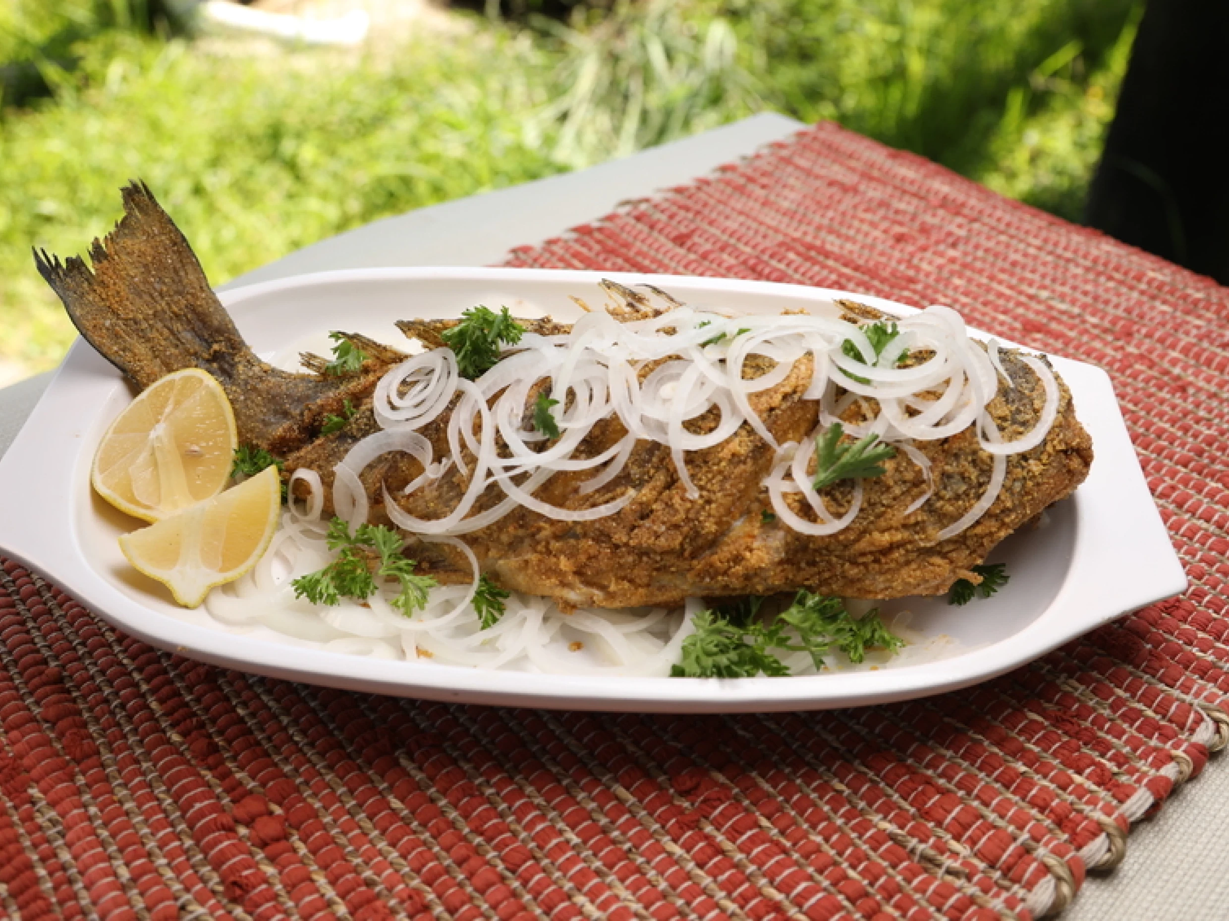 fried red fish