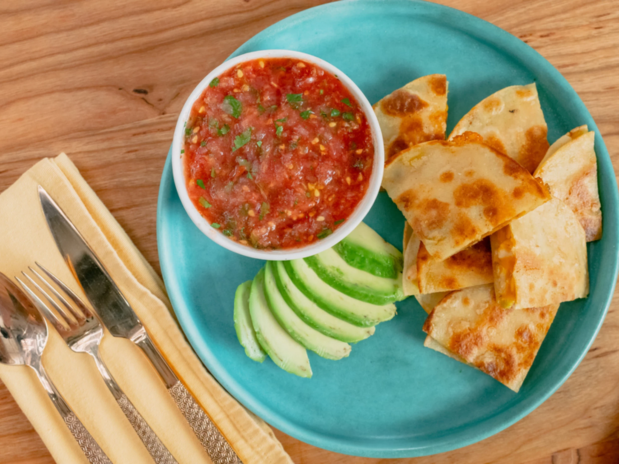chicken chilli and cheese quesadillas