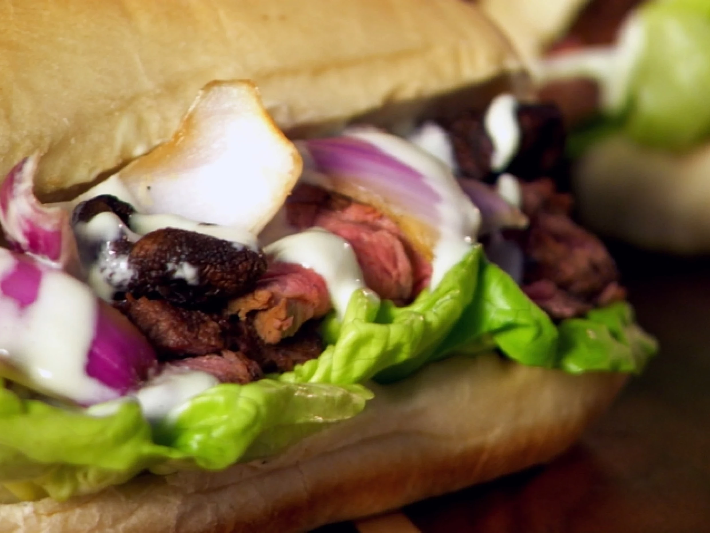 sticky soy and orange beef rolls