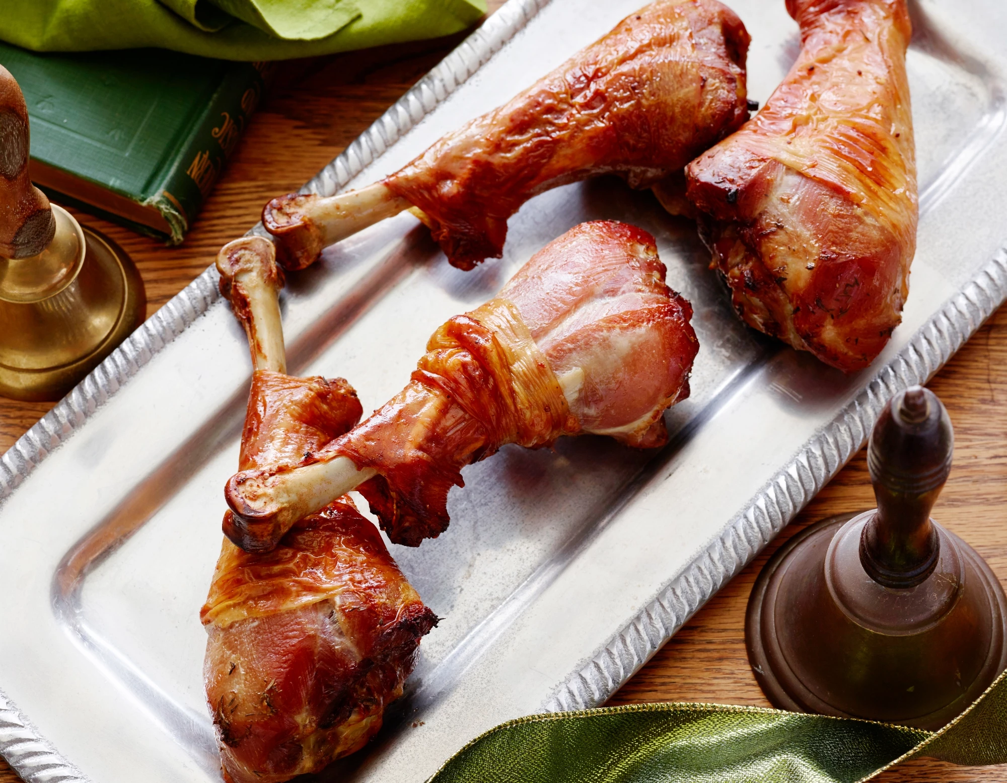 Maple-bourbon brined turkey legs Recipe | Food Network UK