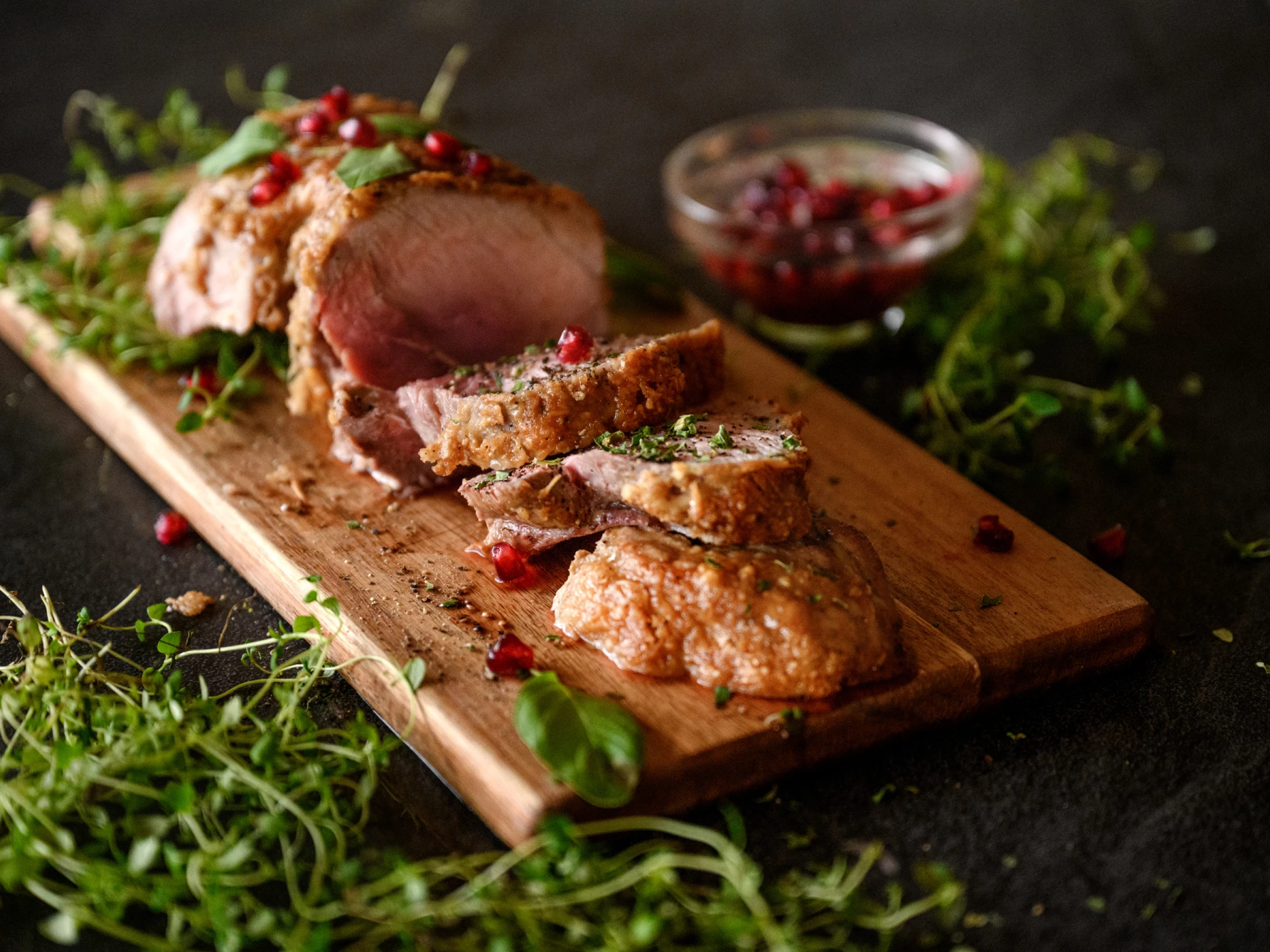 pork chop with cranberry glaze